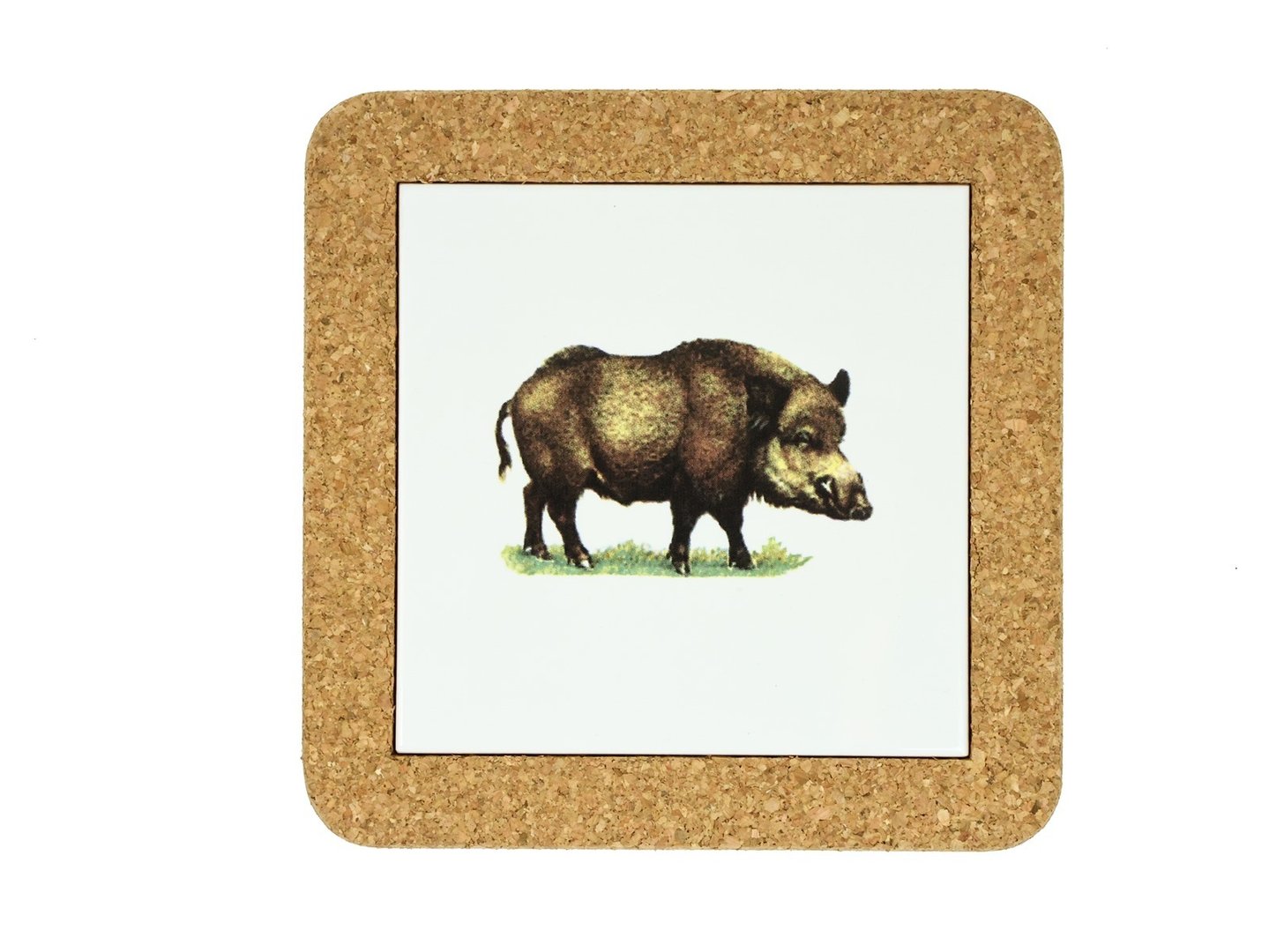 7902 W S Coaster With Tile Animal World
