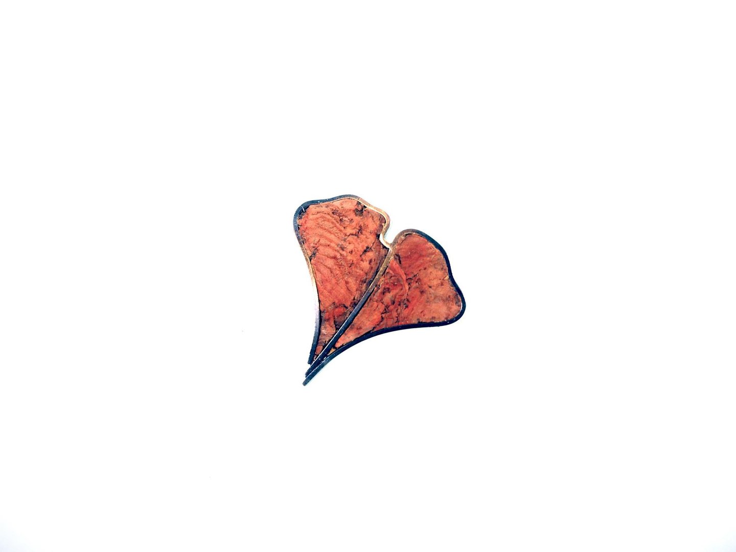 B U 206.30 R Brooch Ginkgo leaf 2