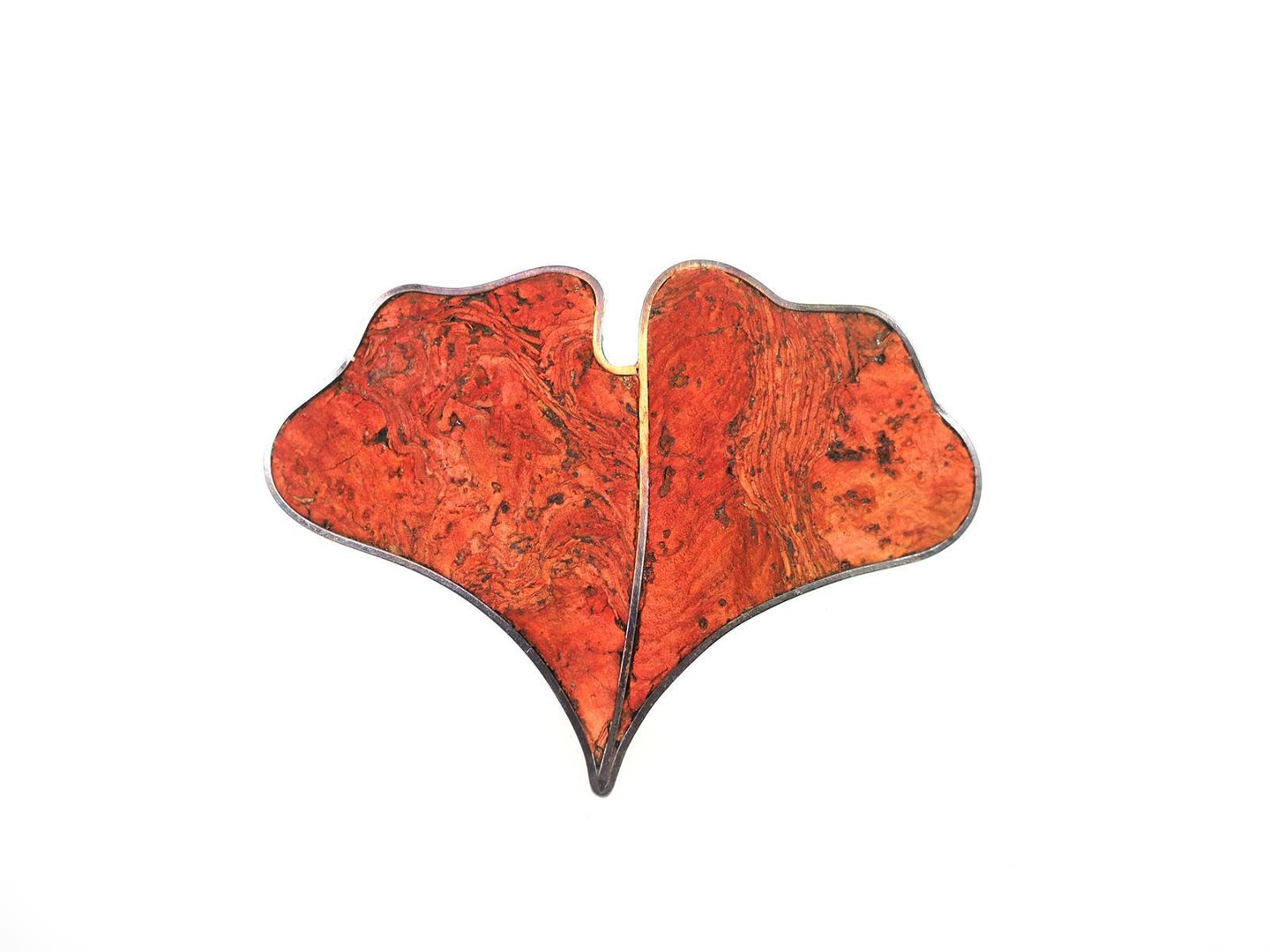 B U 049.60 R Hair slide Gingko leaf