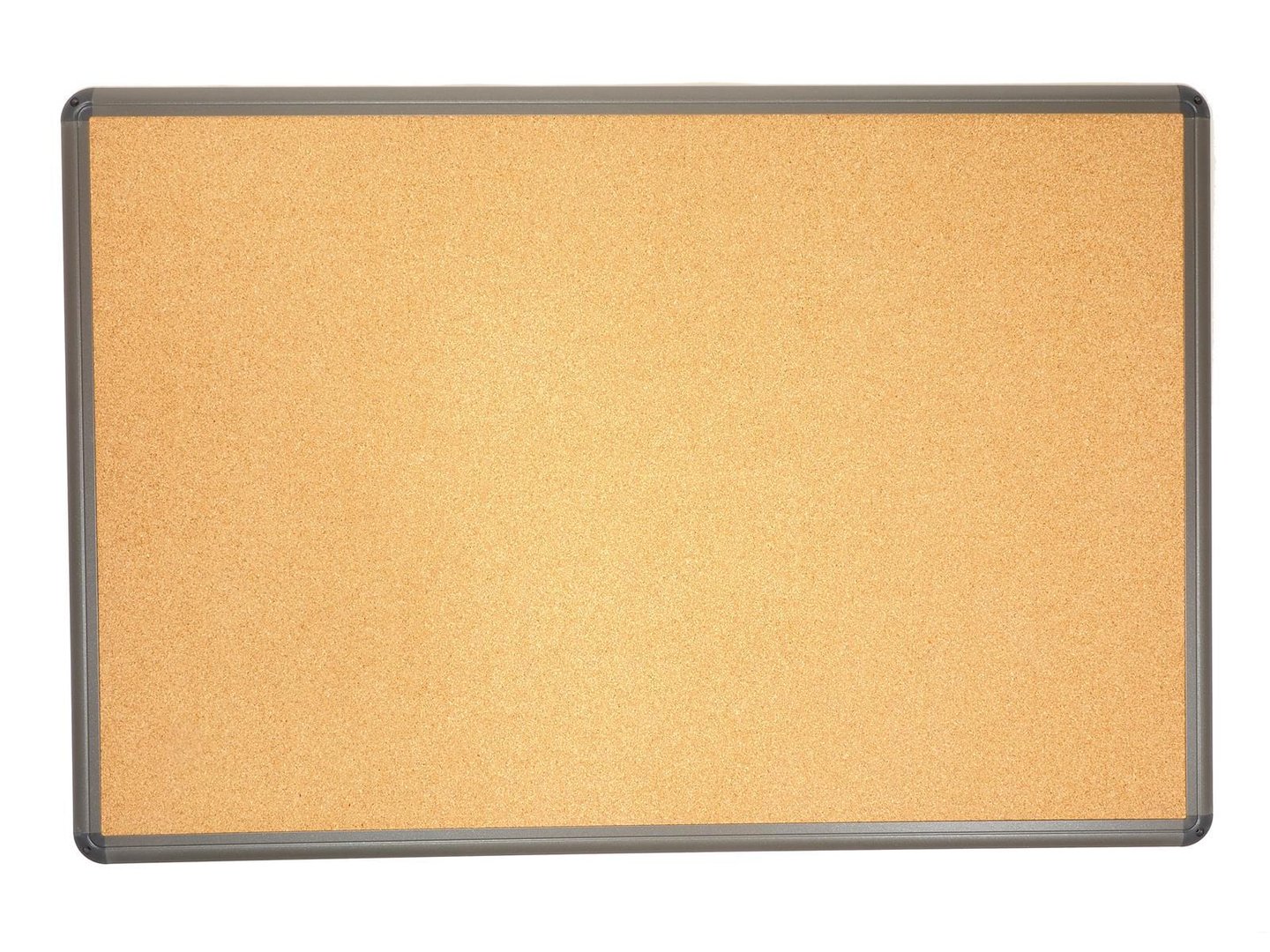 7136 2 Cork Pin Board Metal Frame Silver