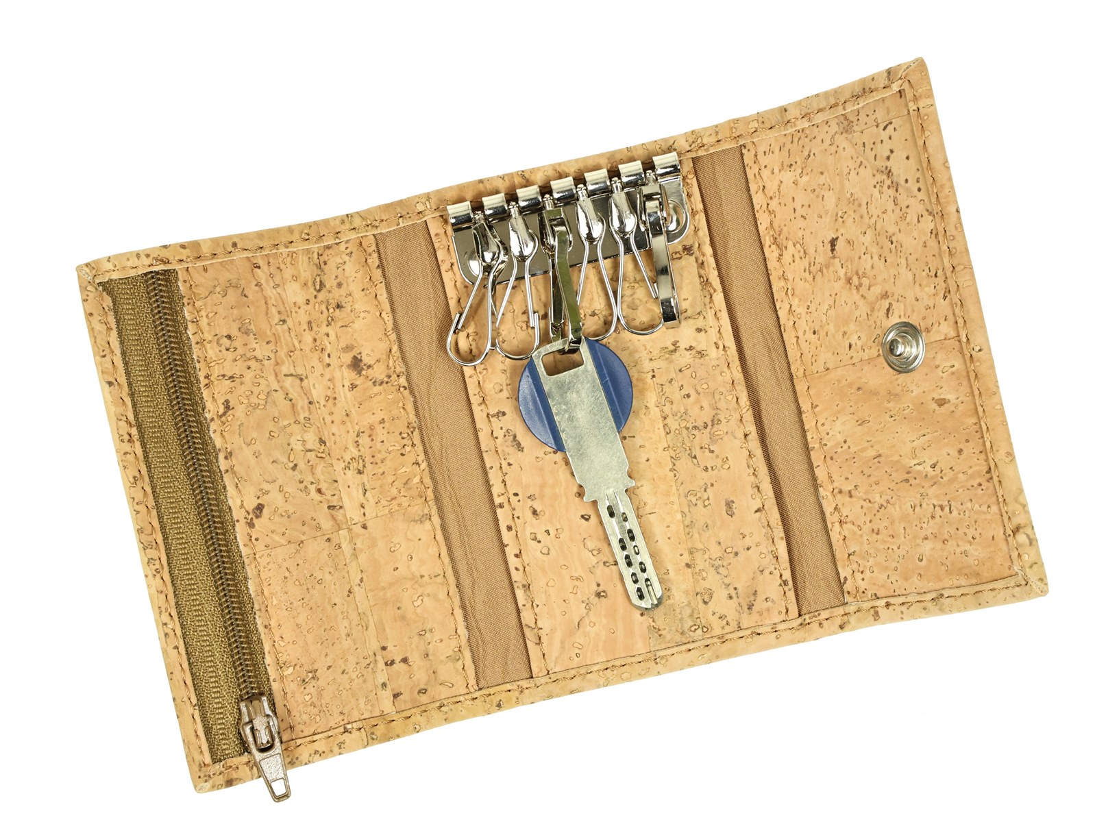 key holder with carabiens, natural