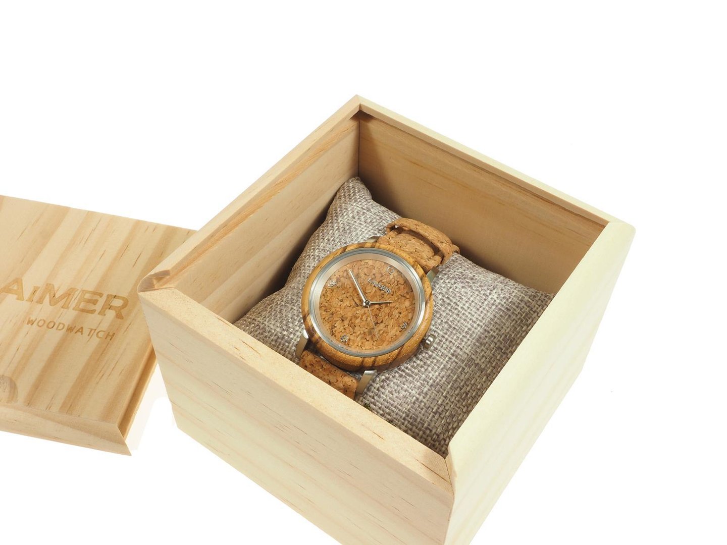 6600 Cork clock With wooden case With packaging