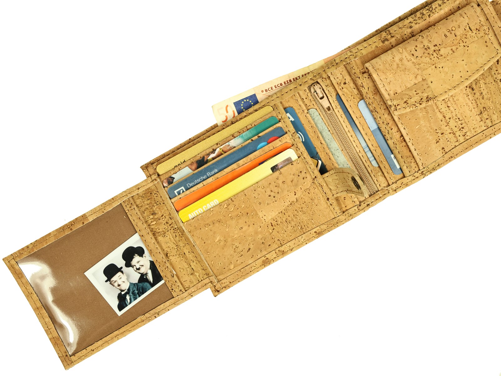 extensive men's cork wallet